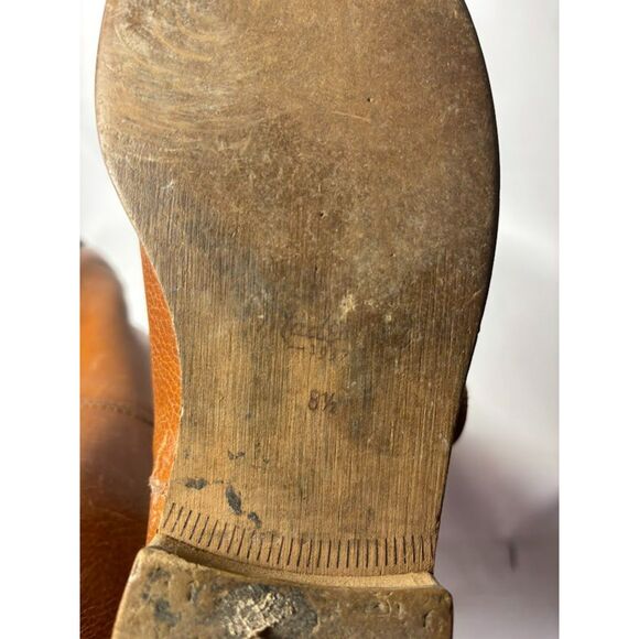 Madewell Boots Women's Size 8.5 Brown Cognac Otis Leather Pull On Western Bootie - Picture 8 of 8